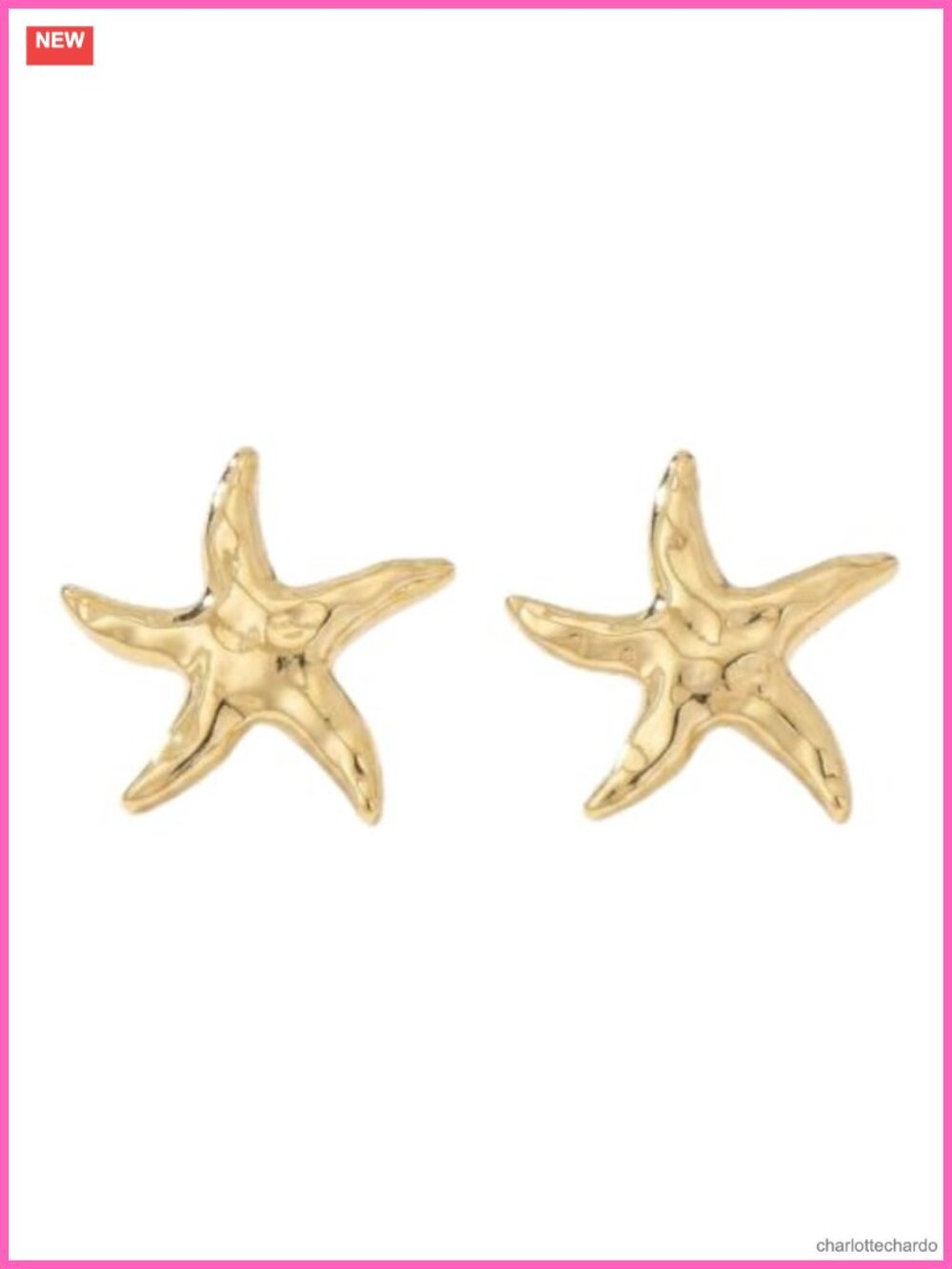 14K Gold Plated Starfish Earrings Studs Hypoallergenic Lightweight Beach Jewelry
